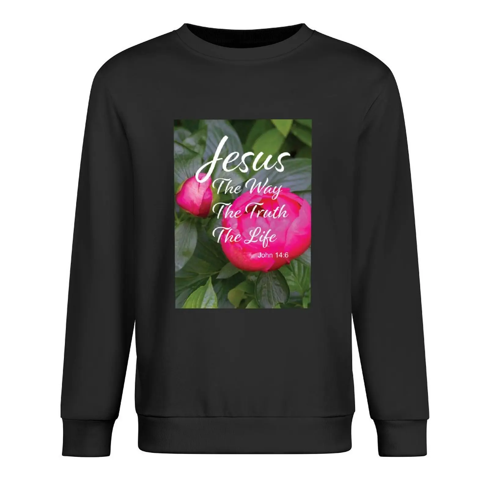 

Jesus The Way The Truth The Life John 14 6 - Inspirational Bible Verse Pullover tracksuits clothes for men sweatshirt