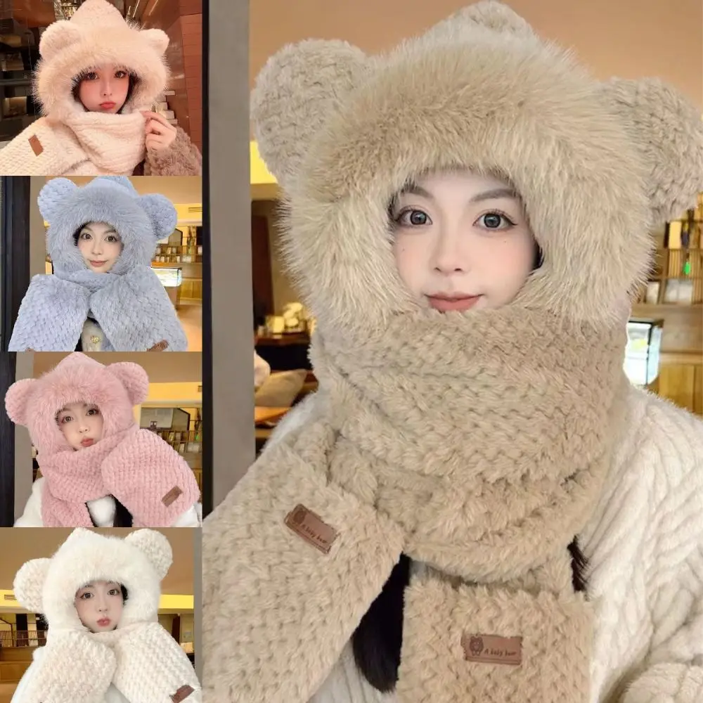 

Fashionable Ear Protection Little Bear Hat Thick Windproof Warm Hat Thickening Warmth Warm Protective Hat Unisex