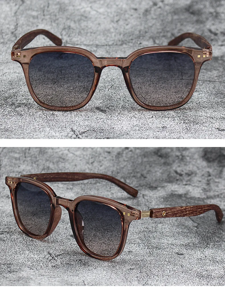 Neue Ankunft Männer Vintage Holzrahmen Sonnenbrille Klassische Marke Sonnenbrille Beschichtung Objektiv Fahren Brillen für Männer/frauen – Detail 8