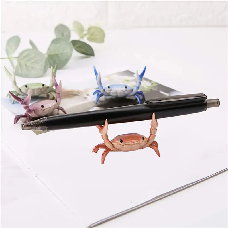 Simulation Crab Pen Holder Desktop Organizer Multifunctional Animal Shape Weightlifting Crab Pen Storage Home Decor
