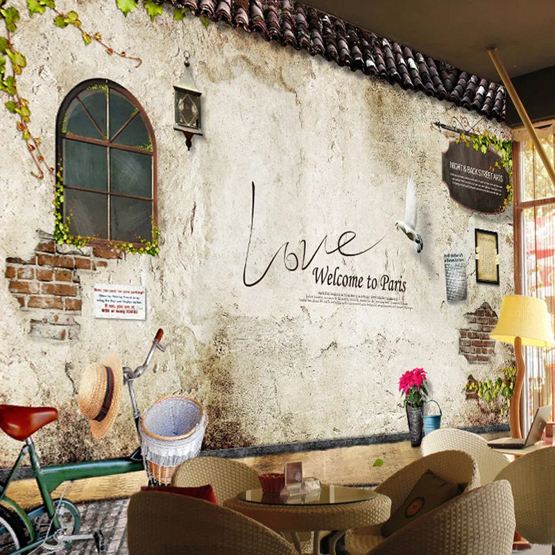 Custom Mural Bedroom Cafe Bar Restaurant Background Retro Nostalgic Brick Wall Photo Wallpaper Wall Covering Wallpaper Murals