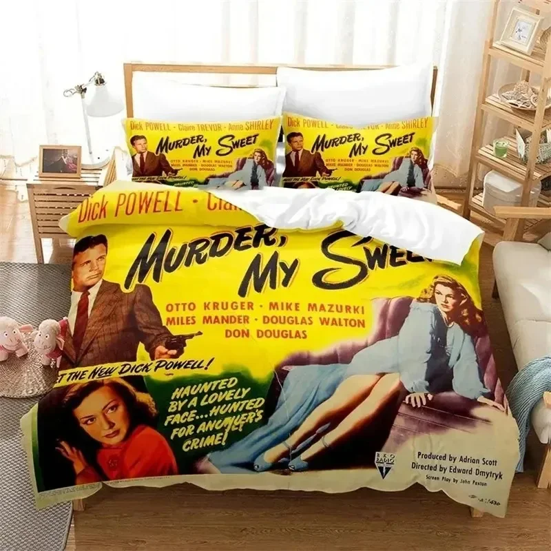 

Movie Murder My Sweet Bedding Set,Duvet Cover Comforter Bed Set Quilt Cover Pillowcase,King Queen Twin Size Boys Girls Adultse