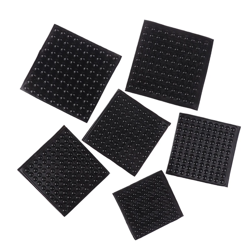 100PCS cuscinetti protettivi per cuscino nero tappo per porta autoadesivo ammortizzatore in gomma paraurti per armadietto cuscinetti per mobili in Silicone