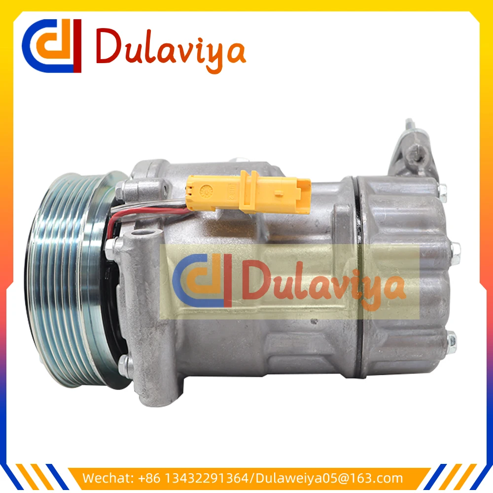 AC Compressor SD6V12 For Peugeot 206 Citroen Fiat 9671456680 9655191580 9684480480 6453QH 9800822280 5215310145