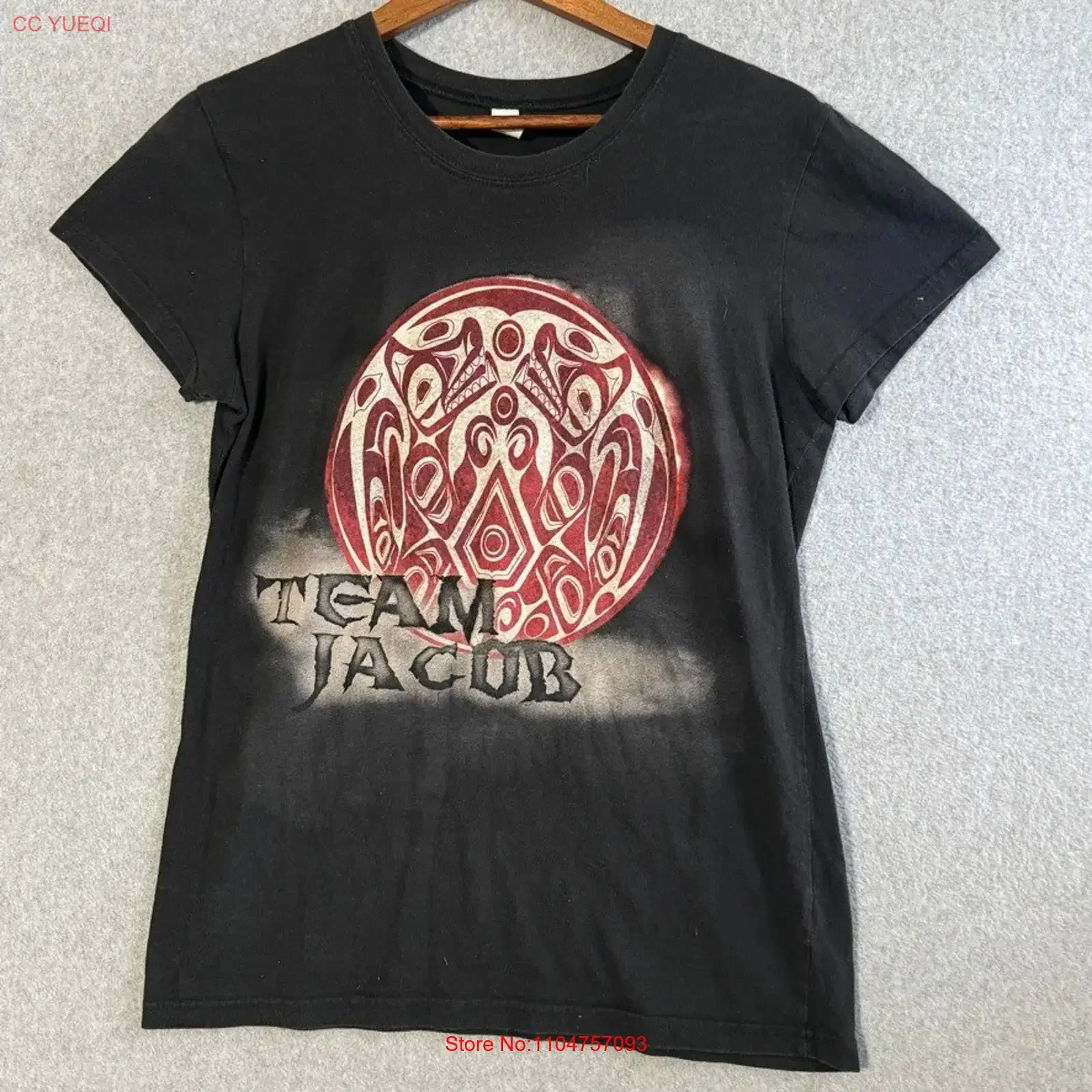 Camiseta The Twilight Saga Eclipse Team Jacob, camiseta negra de algodón Tultex XL para mujer, estilo vintage, lavada, unisex, transpirable y versátil