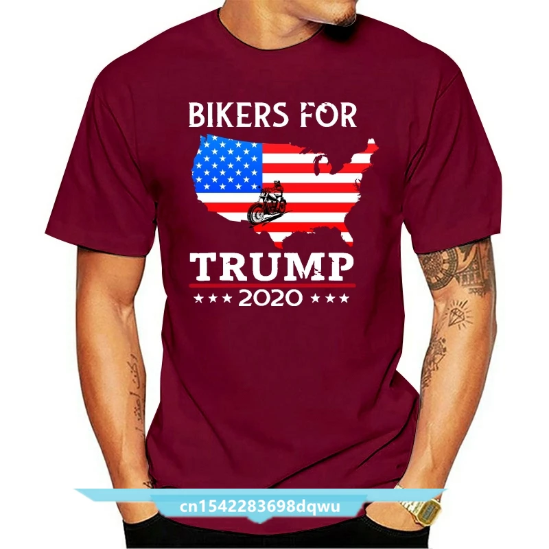 

Black Bikers For Trump 2021 Tshirt Men'S S-3Xl Us 100% Cotton Diy Prited Tee Shirt