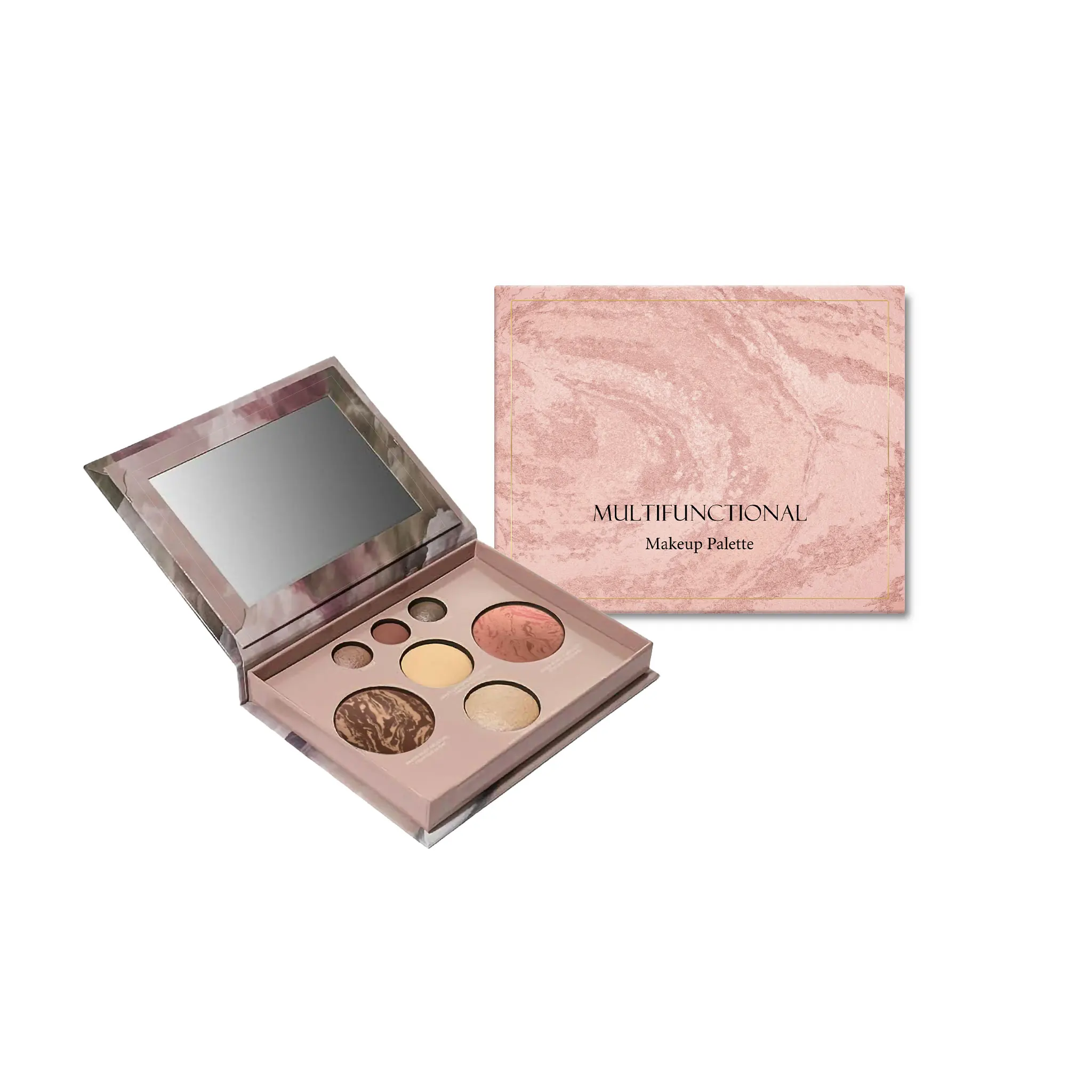 Multi Functional Makeup Plate 7 Colors Eyeshadow Highlighter Palette Matte Shadow Lasting Glow Brighten Waterproof Cosmetics