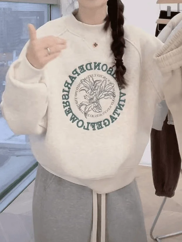 

Женская утепленная толстовка оверсайз с капюшоном на флисовой подкладке, осенне-зимняя, больших размеров, модная повседневная верхняя одежда, стройнящая и скрывающая недостатки фигуры