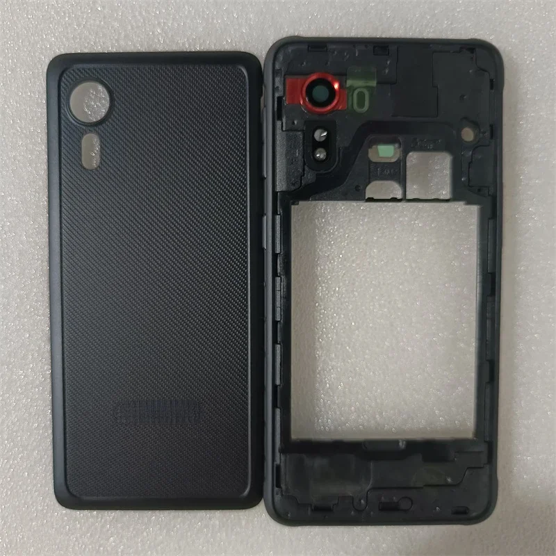 For Samsung Galaxy Xcover 5 G525 G525F Full Housing Case Middle Frame +Battery Back Cover Rear Door With Camera Lens Replace