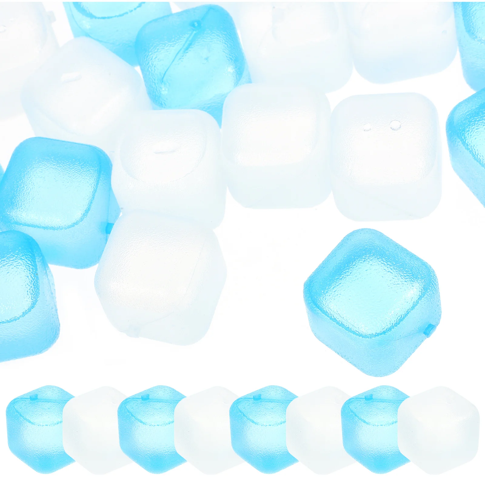 

24Pcs Household Wine Cubes PP Material Easy Clean Practical Whiskey Accessory Clear Fake Ice Cubes Beverage