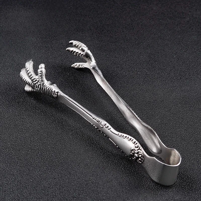 

Stainless Steel Eagle Claw Ice Tongs Household Kitchen Tools Ice Ball Clips Ice Cube Tongs Creative Thickened Eagle Claw Tongs
