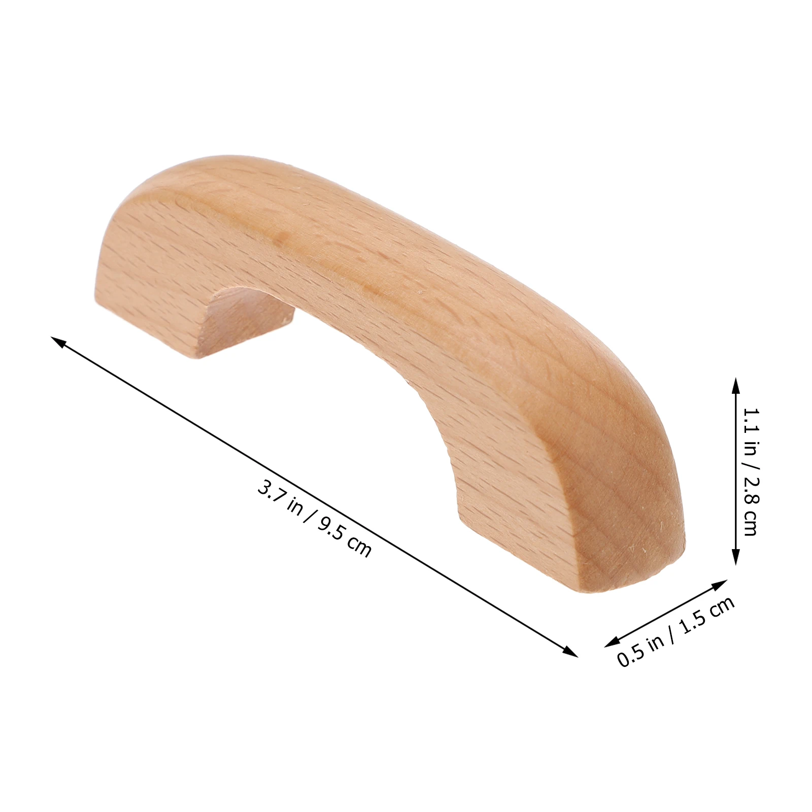 

4 Pcs Solid Wood Cabinet Door Handle Kitchen Cupboard Handles Pulls for Dresser Drawer Furniture Cabinets Drawers