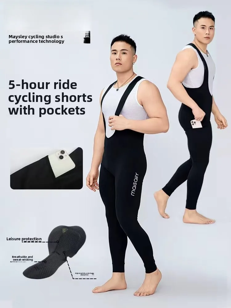maisaily-high-densi-sponge-cycling-orts-bicycle-riding-pants-spring-summer-road-bike-cuion-strap-tight-fit-long-pa