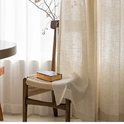 Cotton linen curtain yarn Japanese linen color curtains for blinds bedroom living room study curtain living room custom size