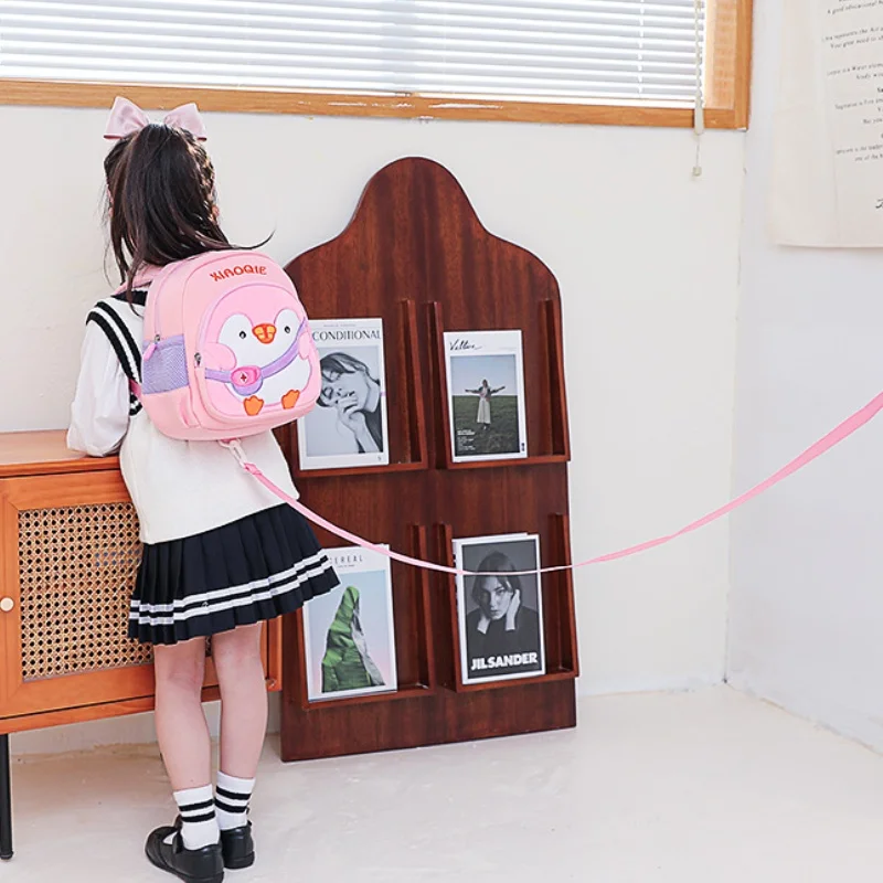 Primary School Students Cartoon Penguin Small Backpacks New Cute Kindergarten Baby Schoolbags for Girls Boys Fashion Breathable