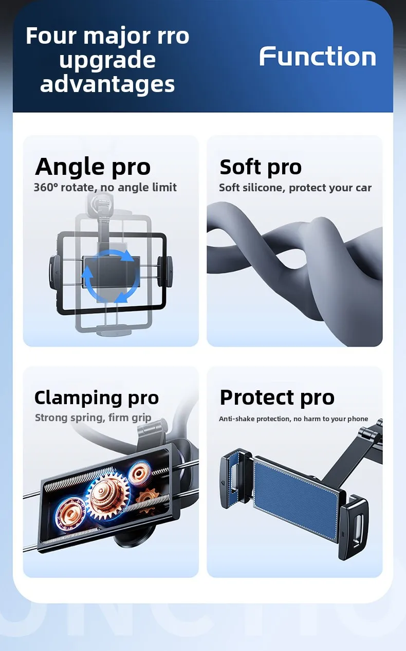 Soporte para tablet en el reposacabezas del asiento trasero del coche, compatible con iPad, universal, flexible y con ro