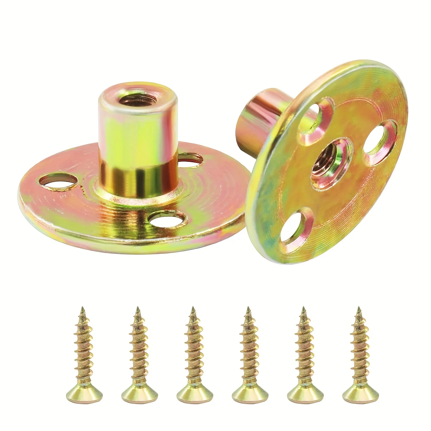 Ijzeren Plaat Moer Drie-gat Flensmoeren M6 M8 M10 Koppeling Draad Meubels Sluiting Slot Bank Meubelaccessoire Sluiting T-moeren
