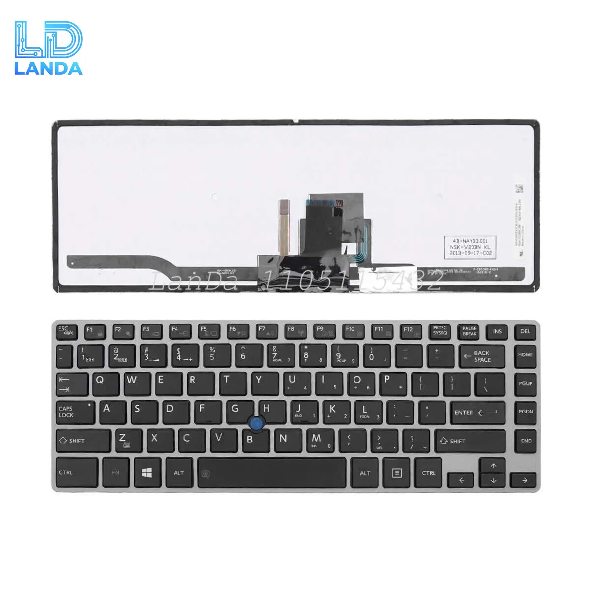 

Клавиатура для Toshiba Z40-A Z40-AK Z40-AB Z40, черная, США, с подсветкой