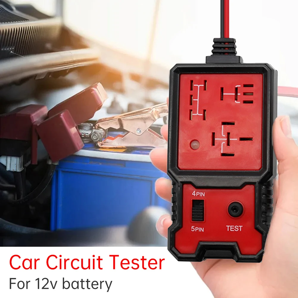 Car Relay Tester Voltage Tester Automotive Electronic Relay Tester LED Indicator Light 12V Car Battery Checker Universal