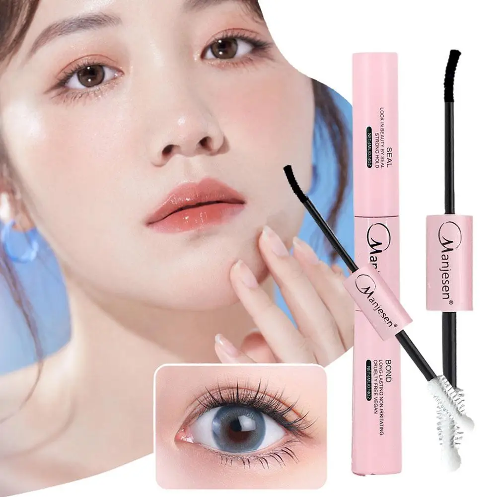 Colle à double tête pour faux cils, colle noire pour la pratique des faux cils, scellant sans bavures et tenue de bain, X1Z2