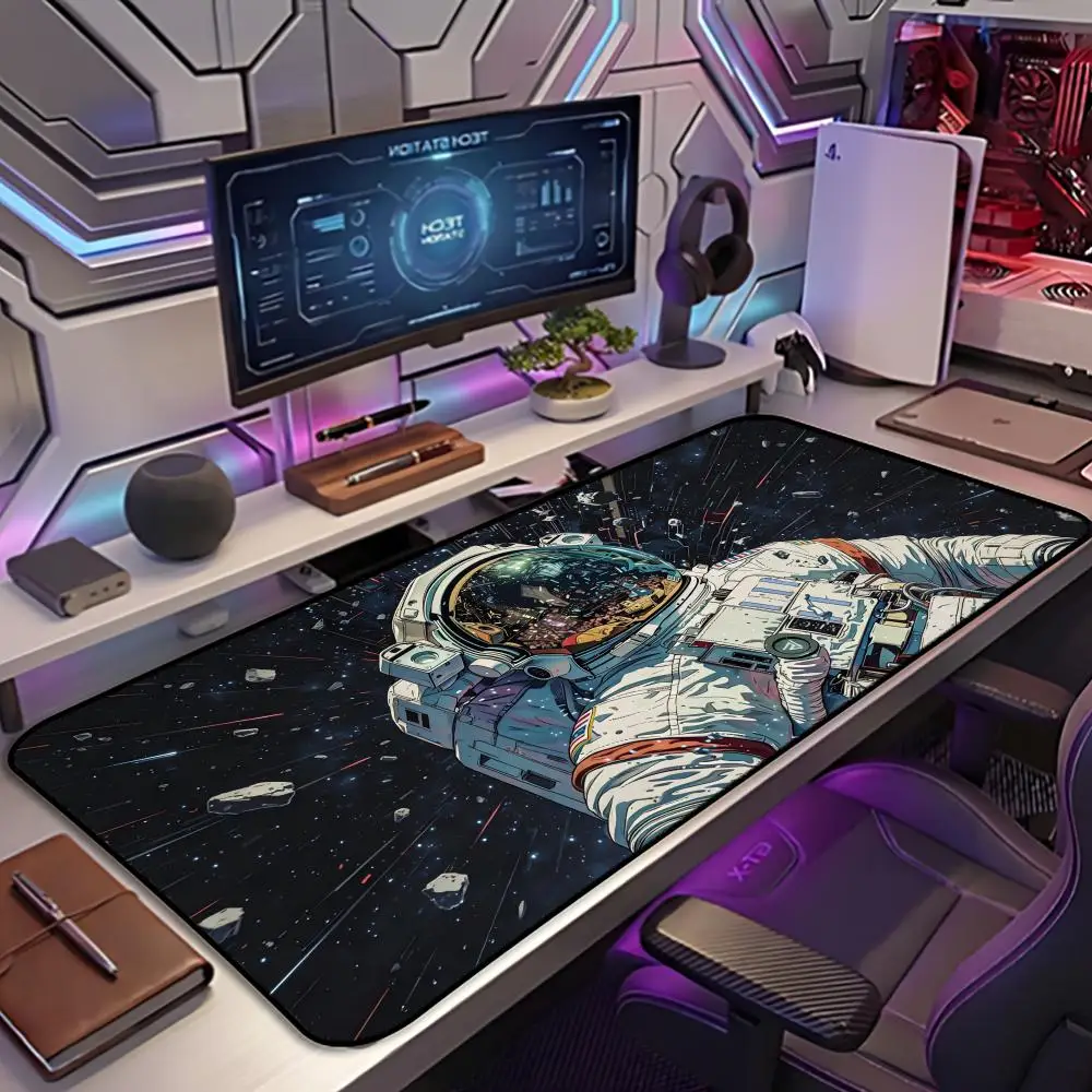 Extended MousePad space astronaut Desk Accessory Aesthetic Pad XXL Large Gaming Mousepads Non-slip Laptop Tablet Mat PC Playmat