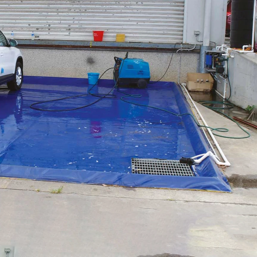 Industrial OEM Wash Bay Containment Mat | Custom Sizes, Heavy-Duty PVC Tarpaulin for Garage, Dealership & Truck Wash