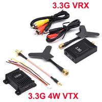 3.3GHz FPV 8CH 4W 4000Mw RX VRX 3.3G VTX Receiver Kit FPV VTX Image Transmission Transmitter VRX Receiver For RC Racing Drone
