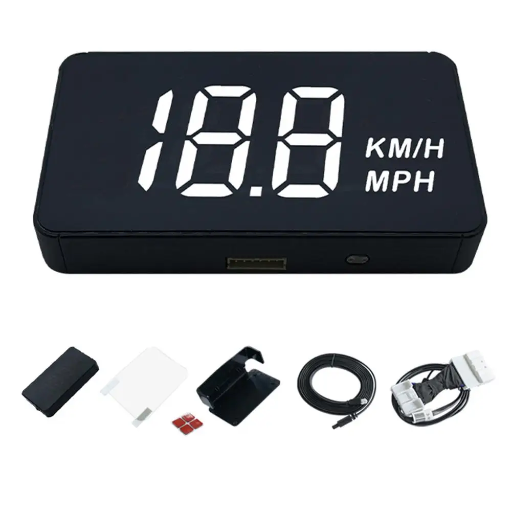 

Дисплей автомобильных инструментов Дисплей скорости автомобиля Дисплей салона автомобиля Ток 250 мА Черный цвет Компактный размер 80*45*13 мм