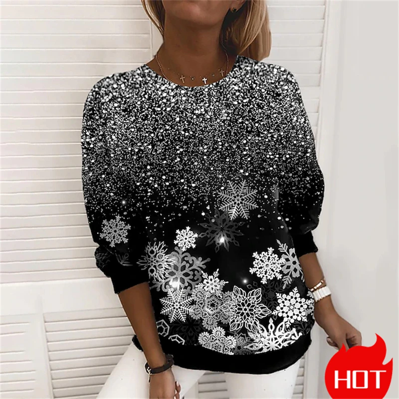 3D طباعة الخريف والشتاء بلوزات المرأة جولة الرقبة طويلة الأكمام هوديس أزياء عارضة ملونة للجنسين عيد الميلاد السترة #3