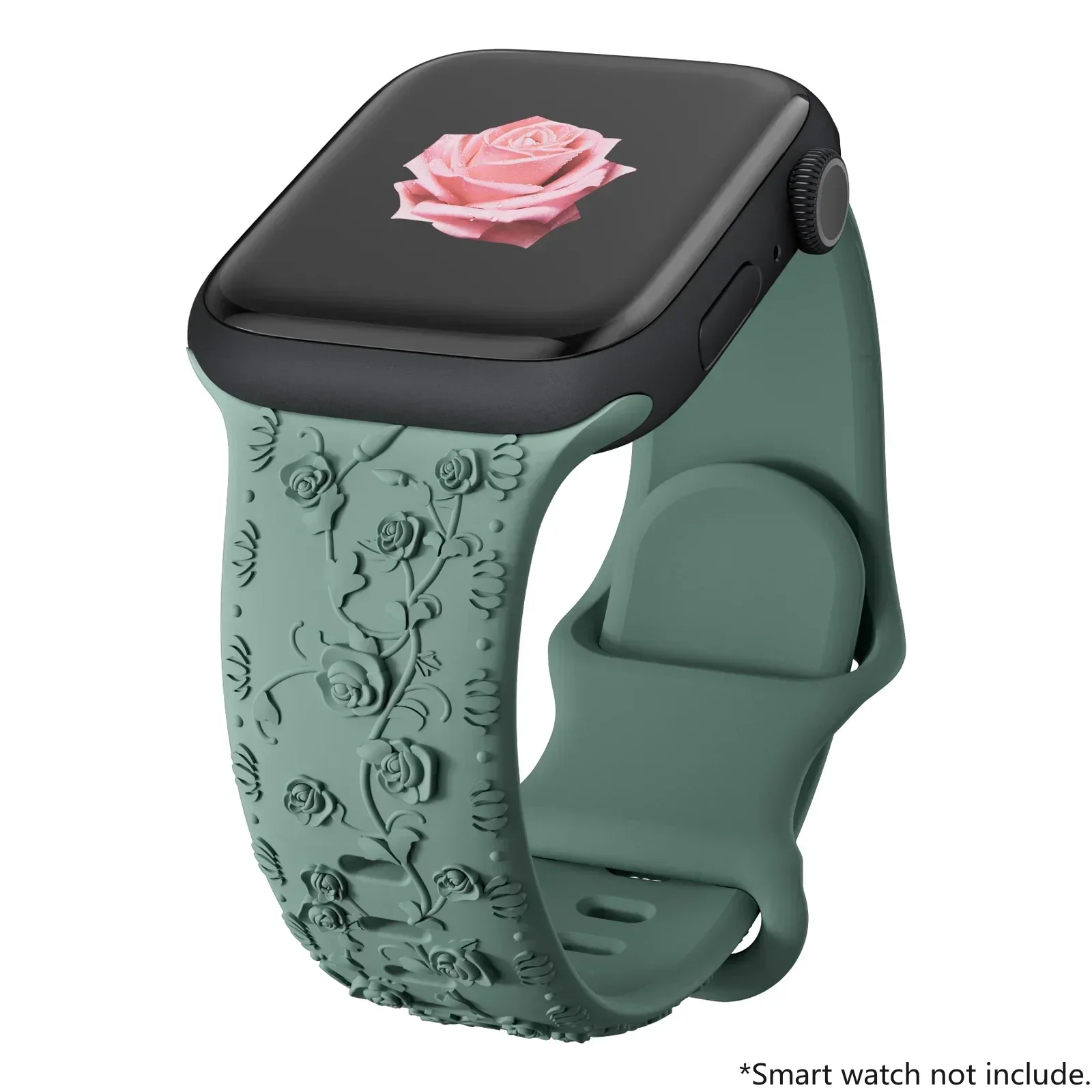 Voor Apple Watch Band 42mm 41 40 45mm 49mm 44mm Bloemengraveerde Armband Correa voor iWatch Series 12 11 10 9 7 SE 6 8 Ultra4 Band