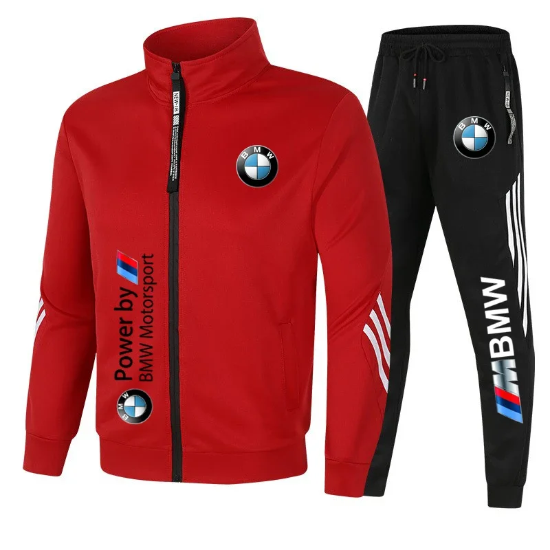 

Spring and Autumn Running Clothes Men's BMW Top Cardigan+Pants Casual Sports Clothes Men's Sports Clothes Fitness Sports Clothes