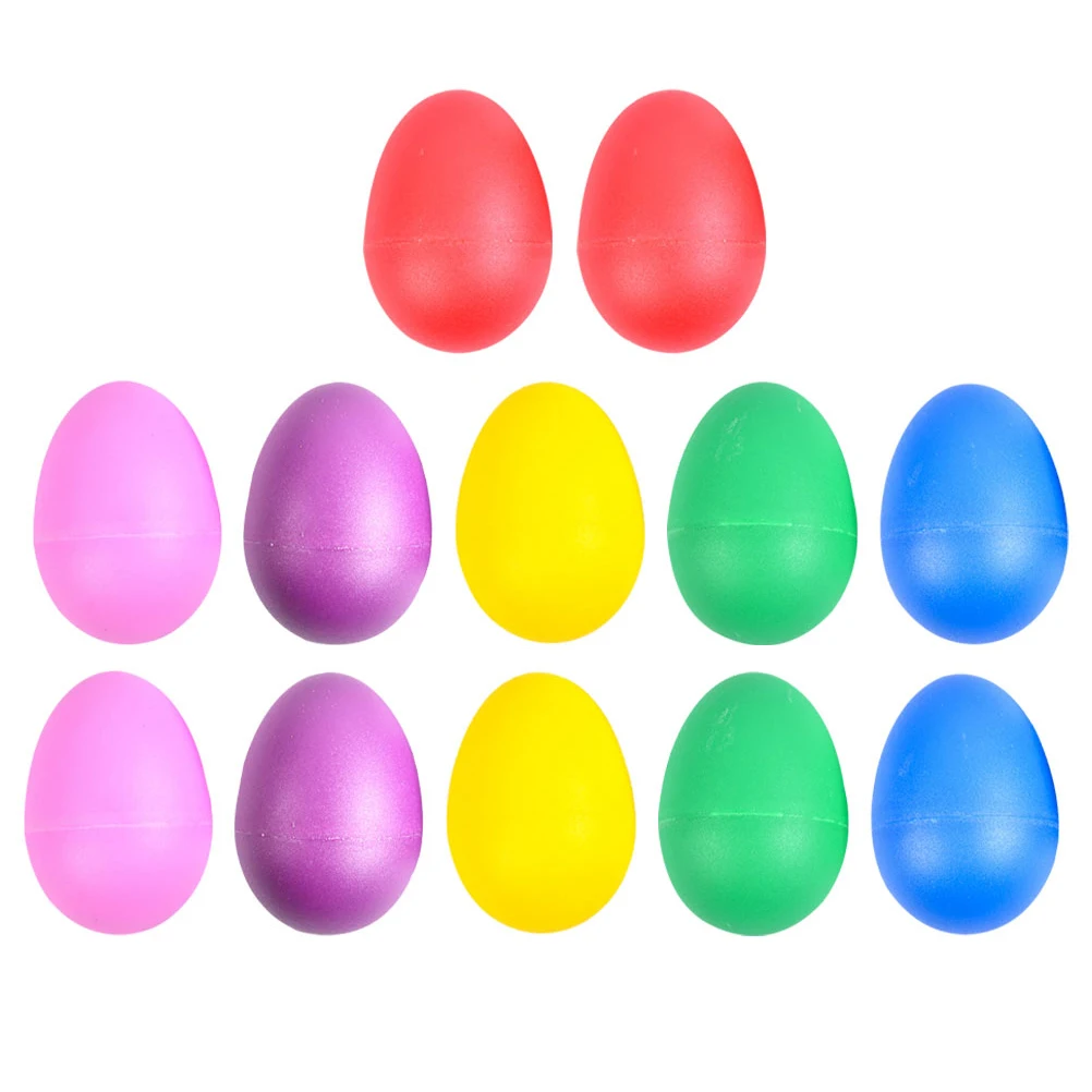 

12pcs Colorful Sand Bells Plastic Eggs Musical Toys Kids Percussion Instrument Orff Maracas