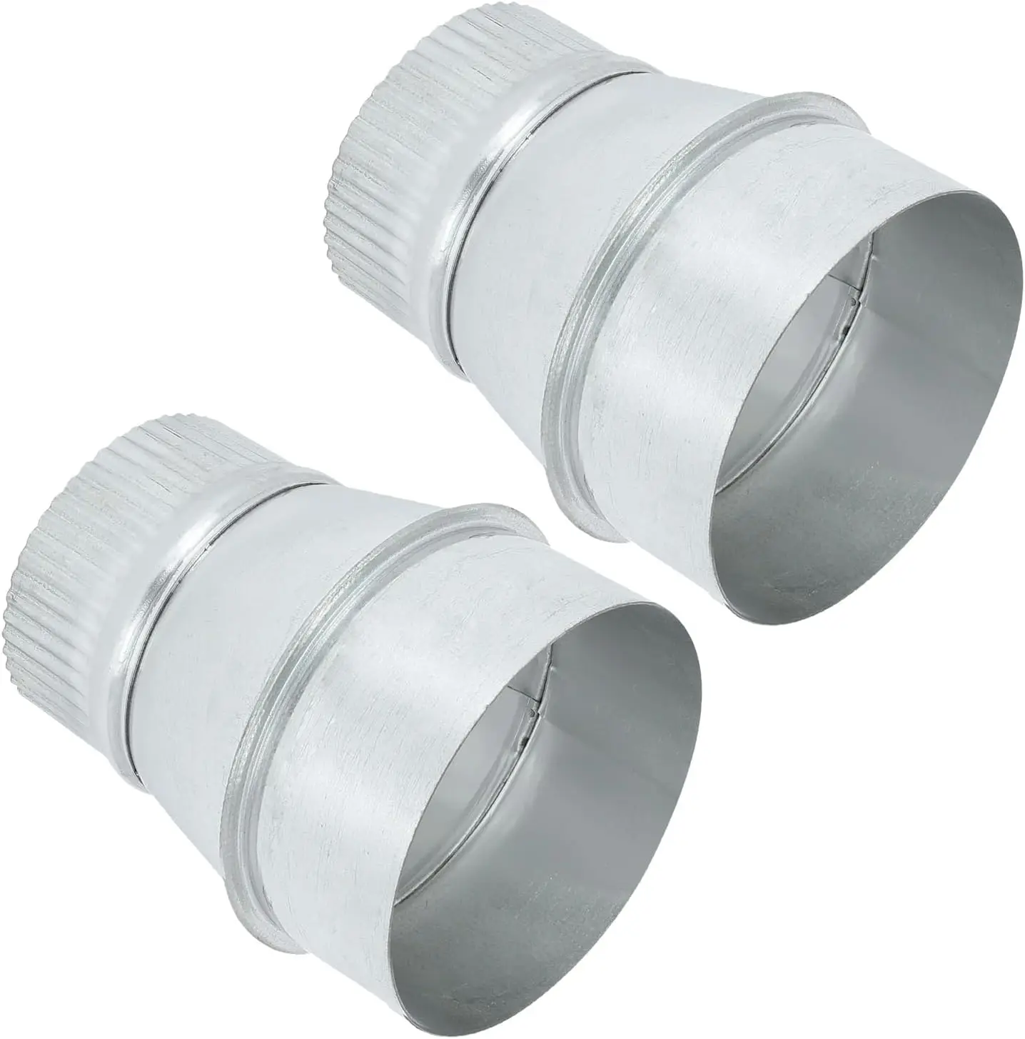 

Переходник для воздуховодов 4-3 дюйма, 2 шт., оцинкованная сталь, круглый, для систем вентиляции ОВКВ