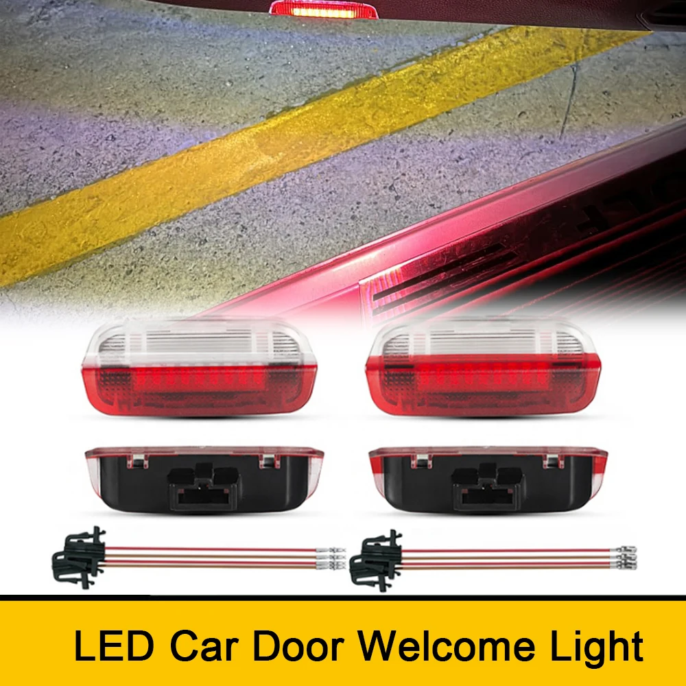 

2pcs LED Side Door Panel Courtesy Welcome Light Canbus For Porsche Macan 991 911 958 Cayenne 970 Panamera Interior Gate Lamp