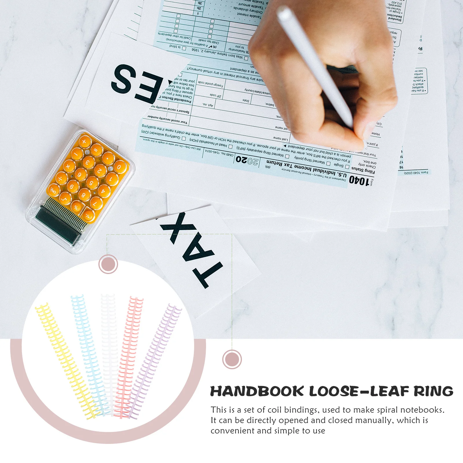 10Pcs Loose Leaf Binder Rings Plastic Replacement Clips for Notebook Diary Scrapbook Organizer School Office Spiral Binding