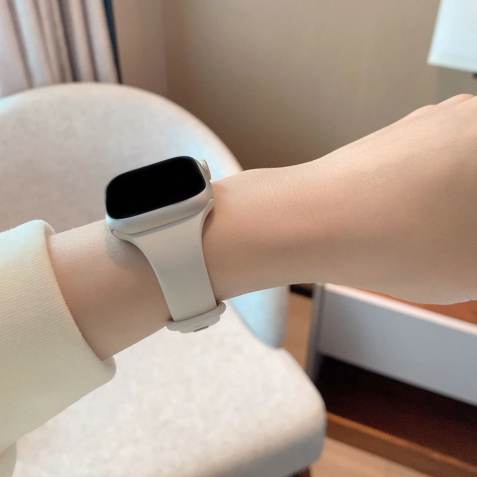 Silicone loop new For Apple Watch band women Series Ultra 10/9/8/7/6 38mm 40mm 41mm 42mm 44mm 45mm 46mm Strap