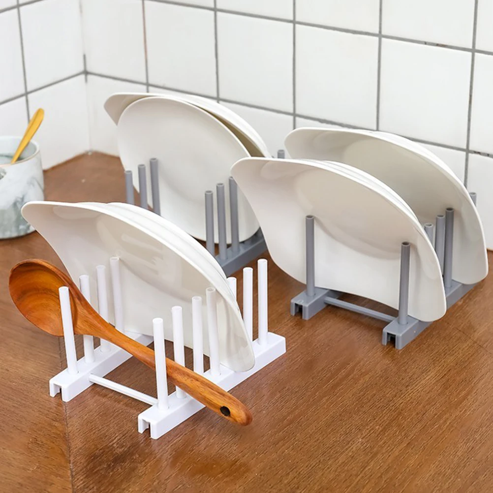 

Bowl Rack Storage Organizer Plastic Kitchen Cabinet Shelf For Plates Dishes Pans Lids Cups Glasses Cutting Boards Holder