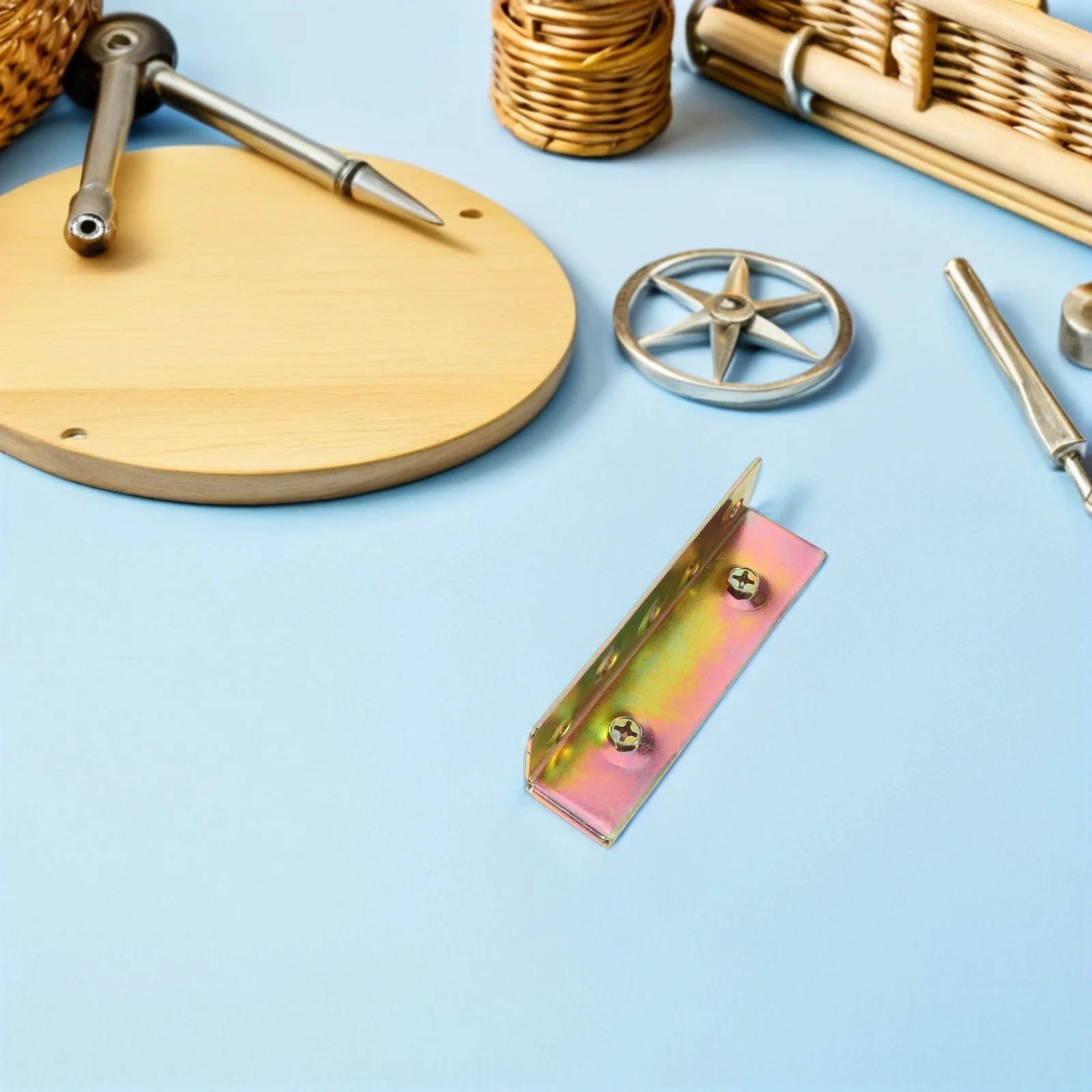 

4pcs Hinge Fittings Metal Frame Connectors Stable Support Bed Folding Hinge Replacement Bed Frame Parts Furniture Hinges