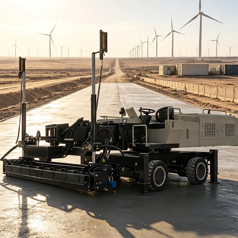 Self‑propelled Laser Screed Machine High Flatness Concrete Leveler for Logistics Center Concrete Slab