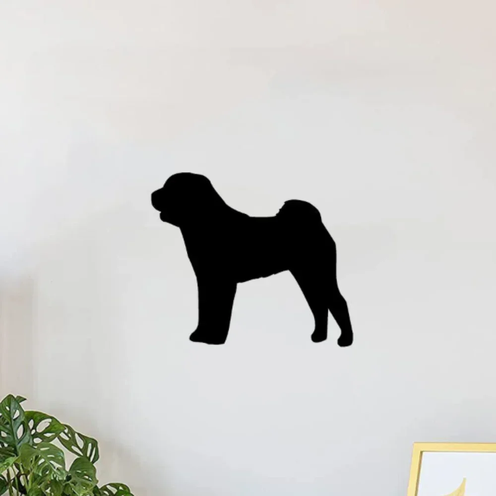 Plaque Murale Métallique Shar Pei Silhouette de Chien, Décoration Murale Élégante, Wall Sticker, et Art en Fer pour Mur