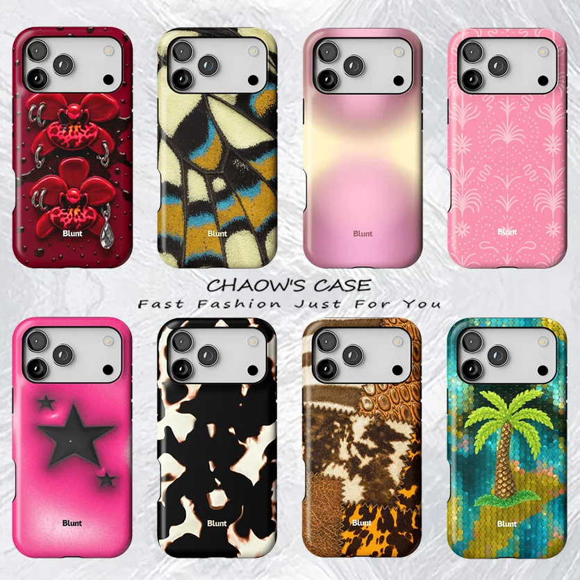 

INS Vintage Palm Tree & Gothic Red Phone Case for iPhone 17 17e 16e 16 15 14 13 12 11 Air Pro Max Plus Double-layer Back Cover