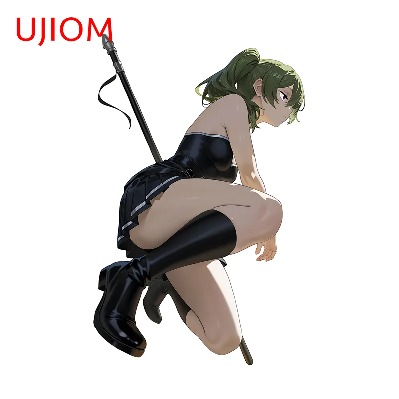 UJIOM Ubel Waifu Personality Girl Wall Sticker Artistic Elegant Squatting Adhesive Decal Vinyl Suitable For Wardrobe Decor