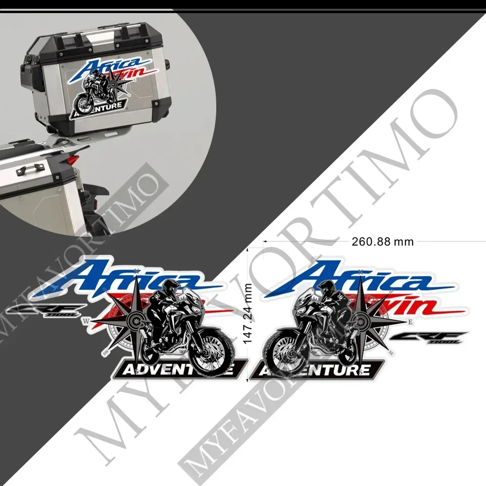 Fit Honda Africa Twin CRF1100L CRF 1100 Stickers Decal adhesive 2019-2022 Aluminium Box Kit Trunk Cases Panniers Luggage