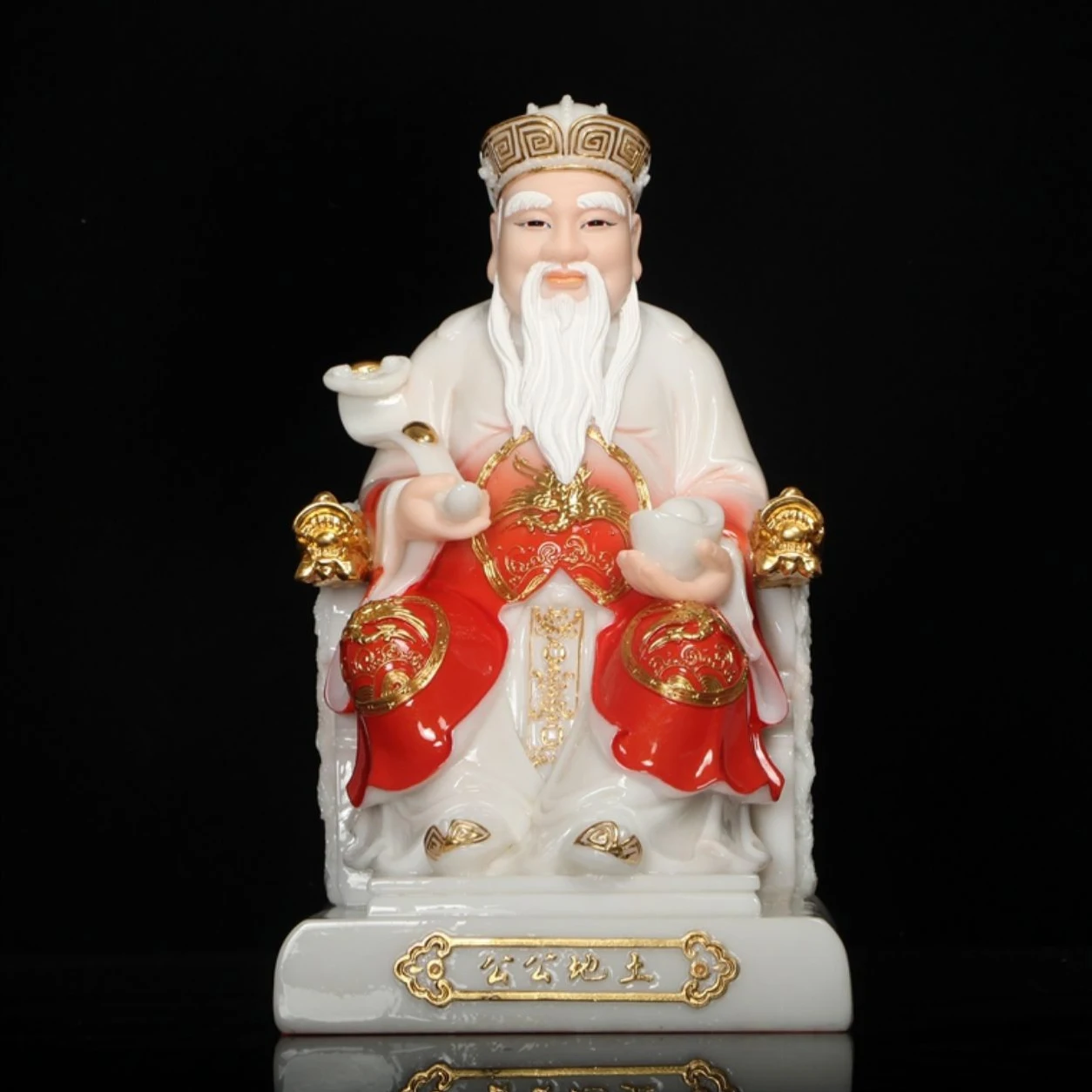 2023 Asia HOME SHOP jade grade Buddha statue Bring good luck money God of wealth Recruit TU DI GONG Mammon