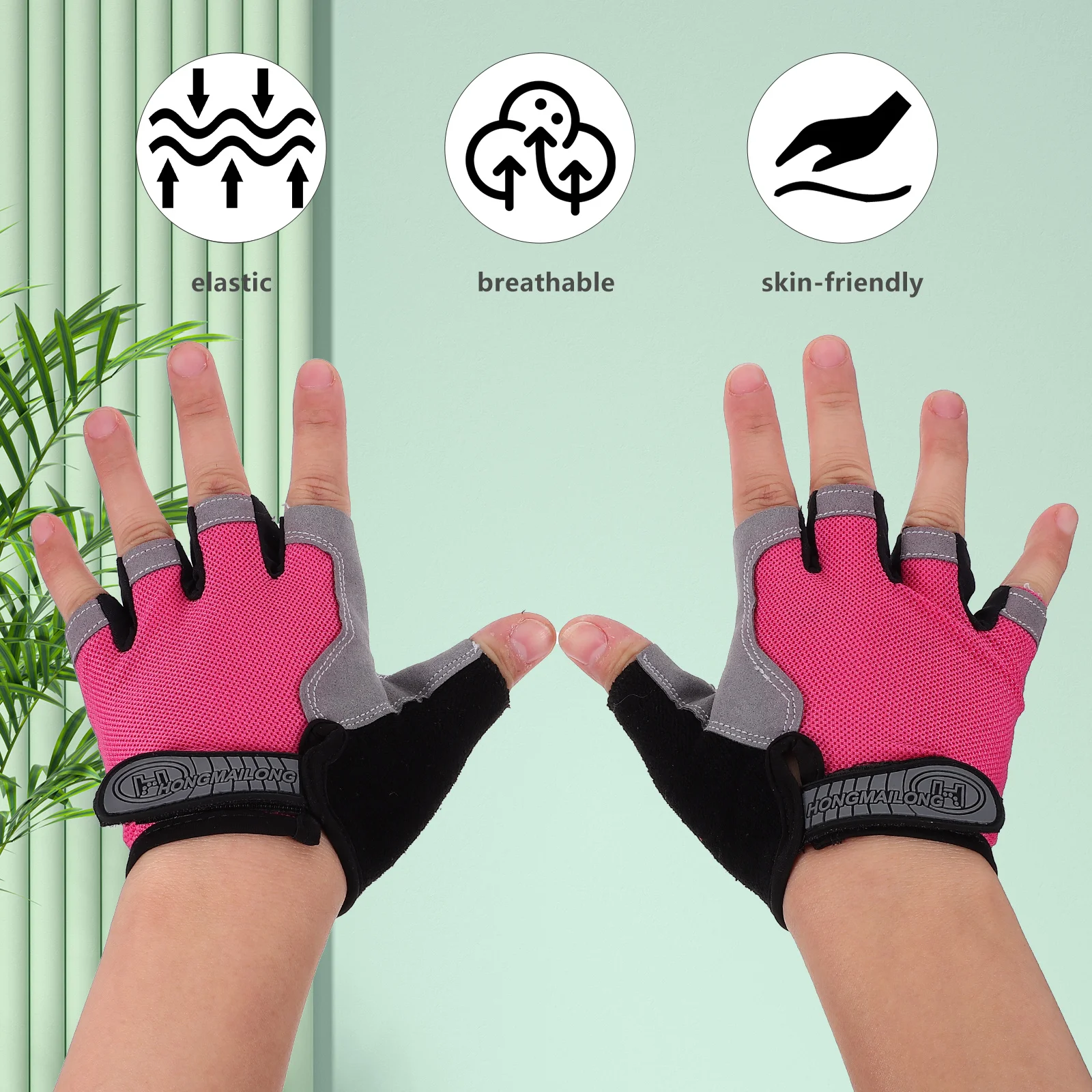 Earth Tones Miss Cycling Gloves Outdoor for Sun Protection Women Half Finger Short