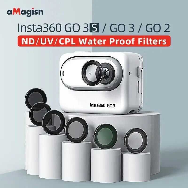 AMagis-Filtro impermeável Sports Camera, Lente protetora Shadowstone, Insta360, GO3S, GO3, GO2