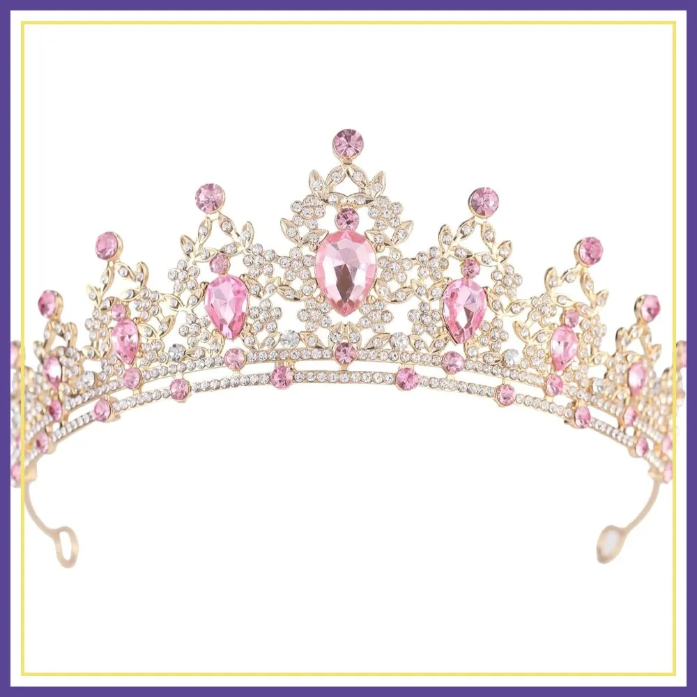 

Crystal Crown and Tiara for Women, Rhinestone Headband, Bridal Hair Accessories for Weddings Birthday