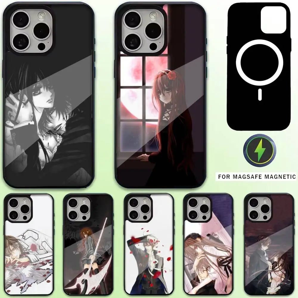 

Anime M-Manga Vampire Knight Phone Case For iPhone17,16,15,14,13,12,11 Plus,Pro Max Magnetic For Magsafe Wireless Charging