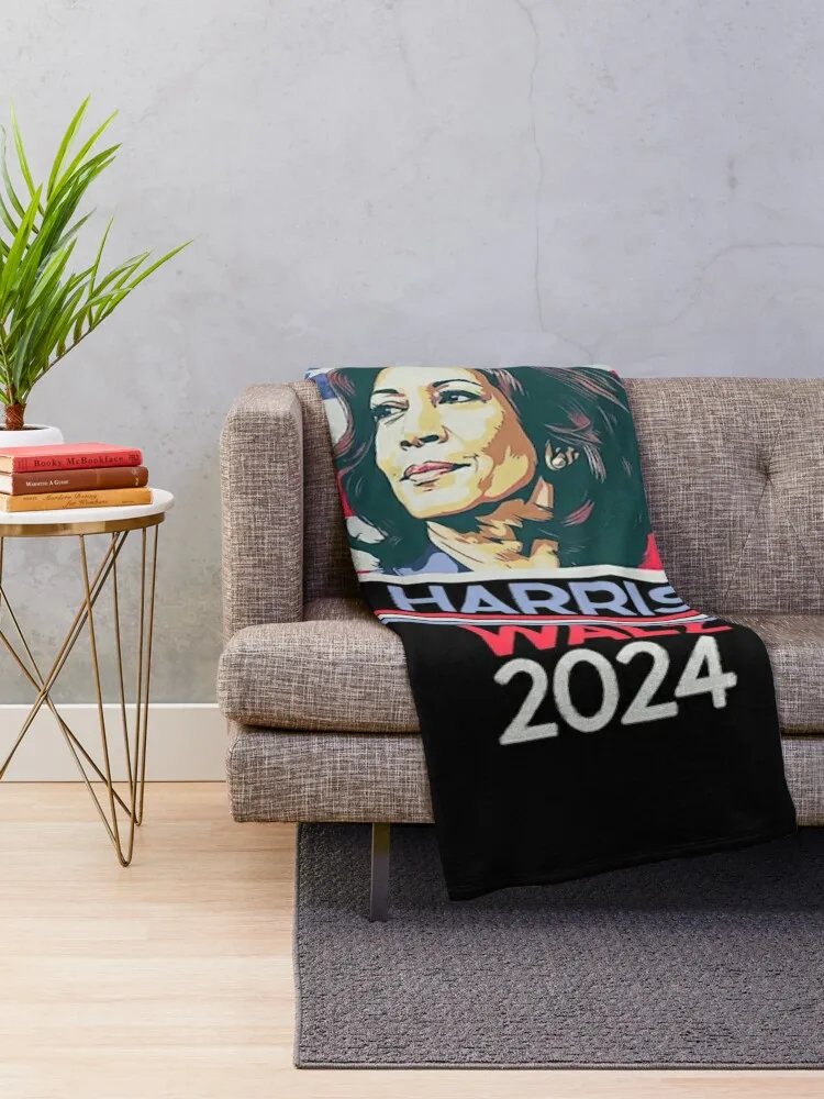 Harris Walz 2024, Kamala Harris and Tim Walz For President 2024 Throw Blanket Furry for babies Blankets