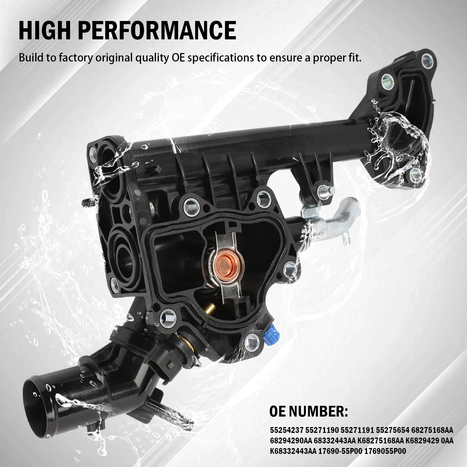 

Водяной термостат 55275654 68275168AA ДЛЯ GIULIETTA 500L 500X DOBLO DUCATO TIPO CHEROKEE COMPASS RENEGADE SUV COMBO SX4 S-CROSS